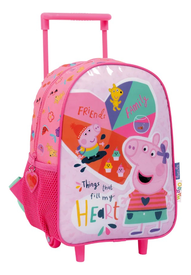 Mochila Peppa Pig Con Carrito 12p Infantil Wabro 55401 M4e